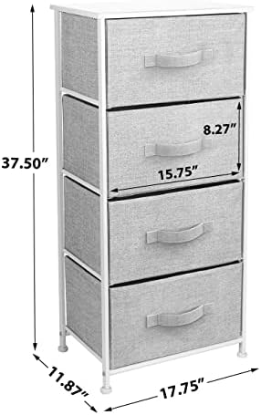 Скрин Sorbus с 4 чекмеджета - Организатор във формата на кула за съхранение на вещите в спалнята, антре, килер, общежитието на