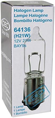 CEC Industries, Ltd. 64136 (H21W) Прозрачна бяла халогенна лампа