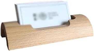 TJLSS тенис на дървен калъф за визитни картички, креативен офис лесен за употреба за визитни картички, канцеларски материали