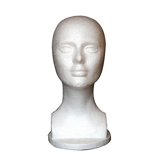 Дамски главата на манекена Connoworld от стиропор, модел на главата на манекен, шапка, перука, украса за коса,