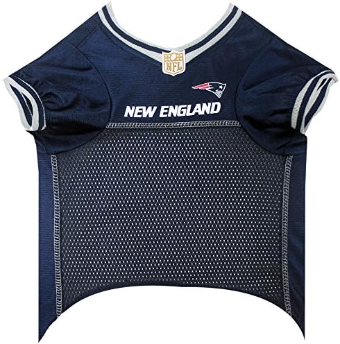 Джърси за кучета NFL New England Patriots, Размер: Среден. Най-добрият футболен Трикотажный костюм за кучета и котки. Оригиналният Трикотажная риза.