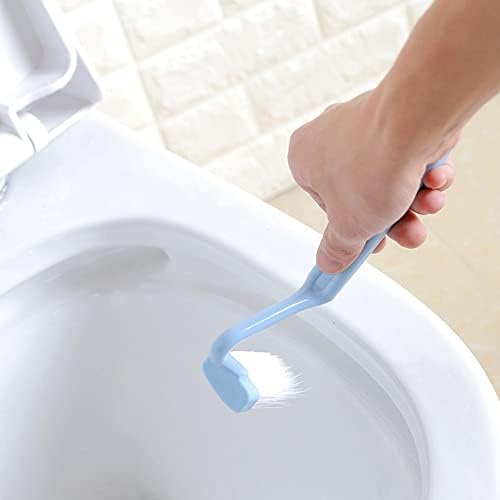 Четка за почистване на ъгли с тоалетна, мултифункционална четка за почистване, преносима извити ъглова четка за почистване, подходящ за семейство