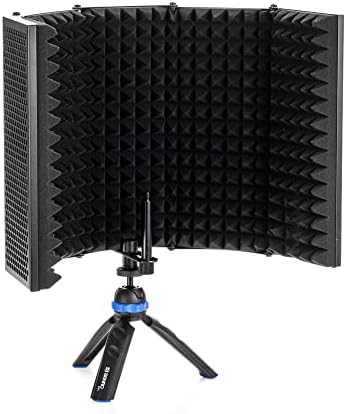 Изолиращ екран микрофон Saramonic и Акустичен отразяващи филтър за записване на микрофона в необработени среди (SR-RF5M), черен