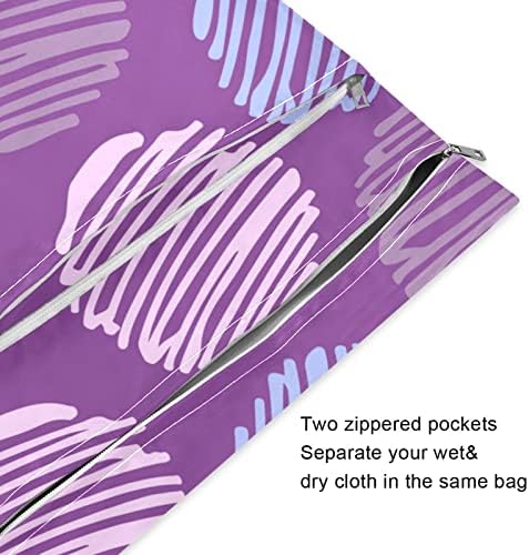 Тъканни Мокри и Сухи Чанти за Памперси susiyo с Абстрактен Модел, Водоустойчив Многократна употреба Мокри