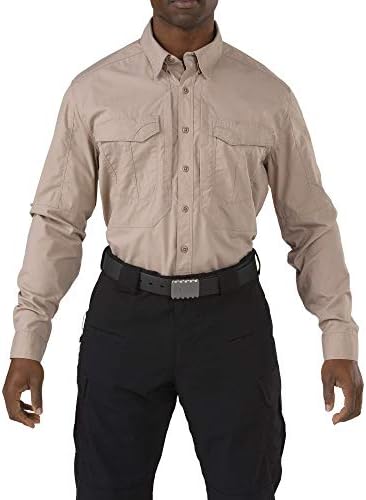 5.11 Тактическа Мъжка риза Stryke с дълъг ръкав, Еластична тъкан Flex-Так, Teflon покритие, Стил 72399