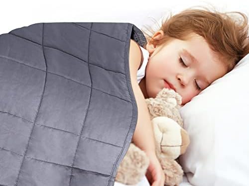 Малко утяжеленное одеяло за деца с тегло 5 кг (36 инча x 48 инча) - Завивки, одеяла, за момчета и момичета, Плътно одеяло