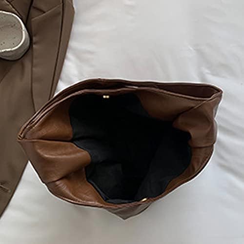 Дамски чанти-скитник FVOWOH Голям Размер, Модни Дамски Ежедневни чантата е от Мека кожа През рамо, Водоустойчив дамски чанта През рамо (a2-Черен)