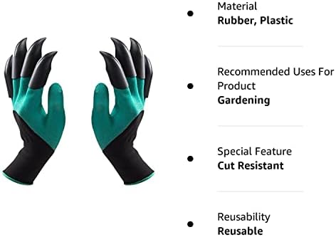 Градински ръкавици NNBB с бързи нокти на пръстите си– Отлични за копаене, плевене, протыкания семена -са Безопасни за резитба