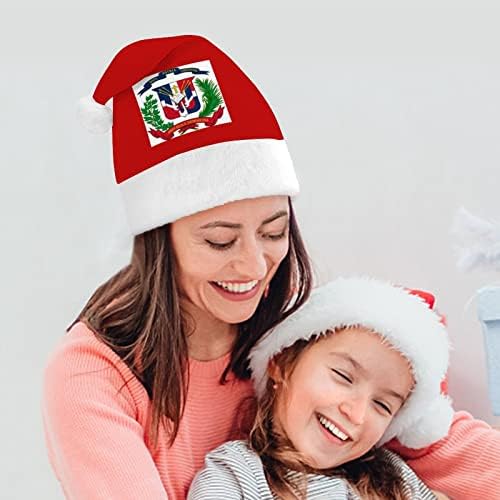 Герб, Знаме на Доминиканската Република Коледна Шапка Санта Шапки Украса за Коледната Елха Празничен Декор, Подаръци