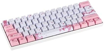 Ръчна детска жични клавиатура ZMX Cherry Blossom Пинк, 61 клавиша, Mini OUTEMU (GAOTE), сублимируемый при нагряване