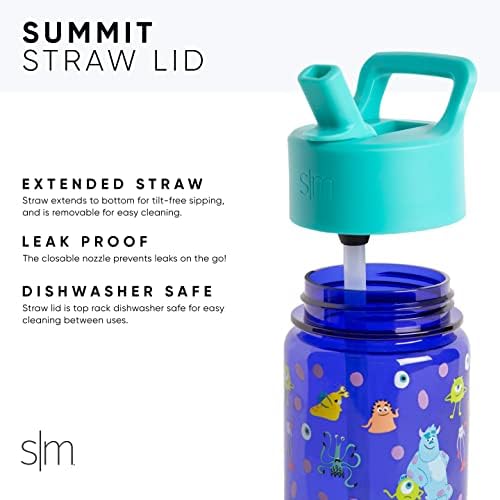 Просто Модерна Детска Бутилка за вода, Пластмасови Тритановая чаша без Бисфенол А, с Херметични Сламен капак | Множество
