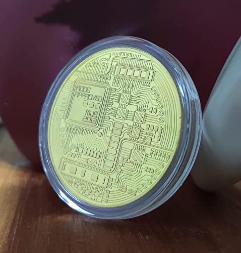Биткойн-Монета в Луксозна кутия | Лимитирана серия Физически Биткойн-монети за показване на Криптовалютных монети в кутията | Физическа Златна Криптомонета | Идеал