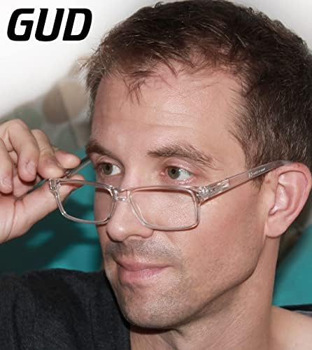 Очила за четене GUD 8 Двойки Леки Класически Правоъгълни Ридеров за Мъже и Жени, +1.50