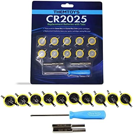 Батерии CR2025 раздели 10 броя, Батерия 2025 г., Картушната батерия Gameboy, Припой на раздели CR2025 Литиева батерия Color GBC CR2025 3v, работа на смени батерия CR2025, Дубликат батерия Gameb