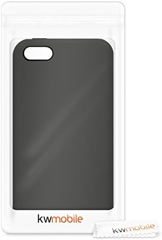 силиконов калъф kwmobile TPU, съвместим с Apple iPhone SE (1.Gen ) / iPhone 5 / iPhone 5S - Тънък калъф за телефон с мека тапицерия - Черен мат
