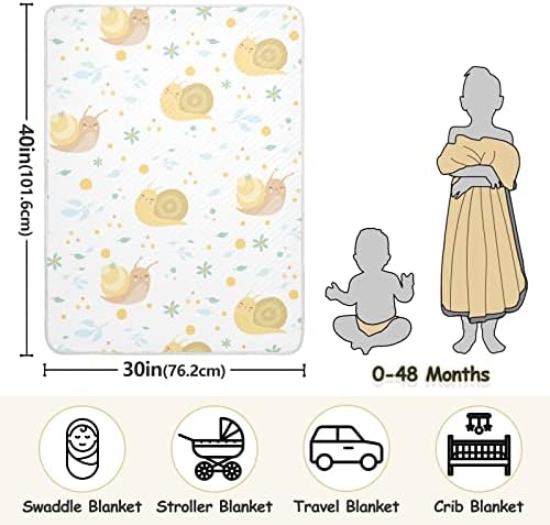 Пеленальное Одеяло с Красиви Охлюви, Памучно Одеало за Бебета, Като Юрган, Леко Меко Пеленальное Одеало за детско креватче,