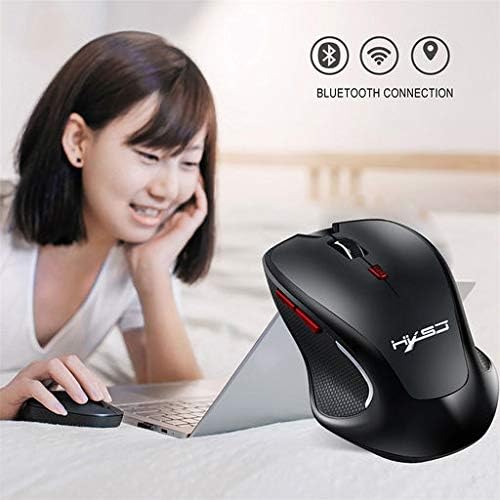 LIANXIAO - Безжична мишка, 2,4 Ghz Безжична детска мишката Bluetooth3.0, Ергономична оптична мишка с USB нано-приемник, 6 бутона, ниво 4 DPI, идеална за лаптопи, КОМПЮТРИ, преносими ко?