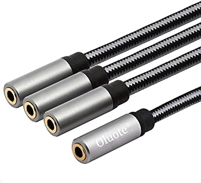 Допълнителен аудио кабел Oluote TRS 3,5 мм жак за 3 порт 3.5 мм TRS С стереоразъемом, за динамика, смартфон, Многофункционални