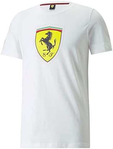 Тениска PUMA Ferrari Race, която е Боядисана в Бял Цвят с Голям Щит