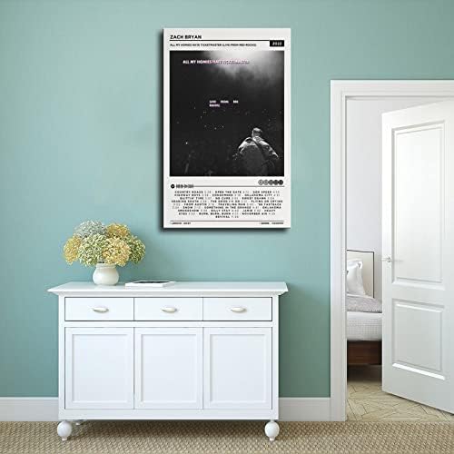 Плакат на Зак Брайън Всички Мои Кореши мразят Ticketmaster (на живо от Red Rocks) Плакат с капак албум, Платно,