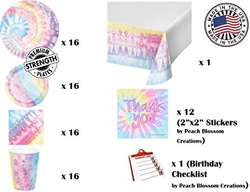 Комплект за парти Trendware Вратовръзка Боядисват Birthday Pink Girls: Чинии, Салфетки, Чаши, покривки за маси и други