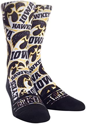 Чорапи Rock ' em Apparel University of Iowa UI Hawkeyes Custom Атлетик Crew Socks