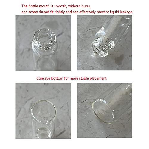 Стъклени Флакони за проби с обем 3 мл с Завинчивающимися капаци, Празна бутилка за Лабораторно съхранение, Прозрачно Боросиликатное