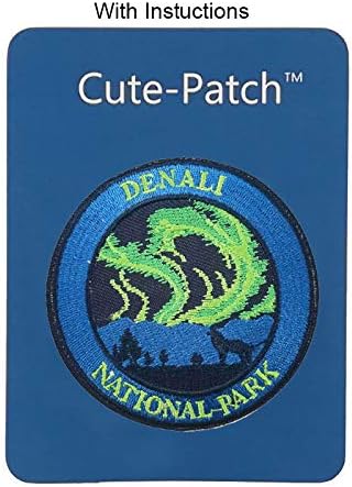 Сладък нашивка 3 Аврора Северното сияние Denali Националния парк, на Бродирани Желязо нашивке, Икона на Природата