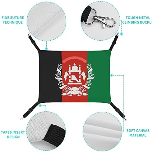 Знаме на Афганистан Мини Хамак за Деня на Независимостта на Афганистан за Домашни любимци, Подвесная Меко Легло