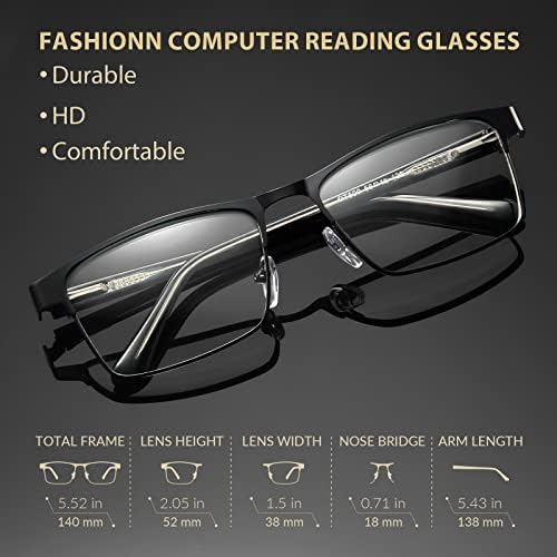 Gaoye, 5 комплекта Очила за четене със синя светлина, Мъжки И Женски Очила За четене В Правоъгълна Метална Рамка, Блокиране