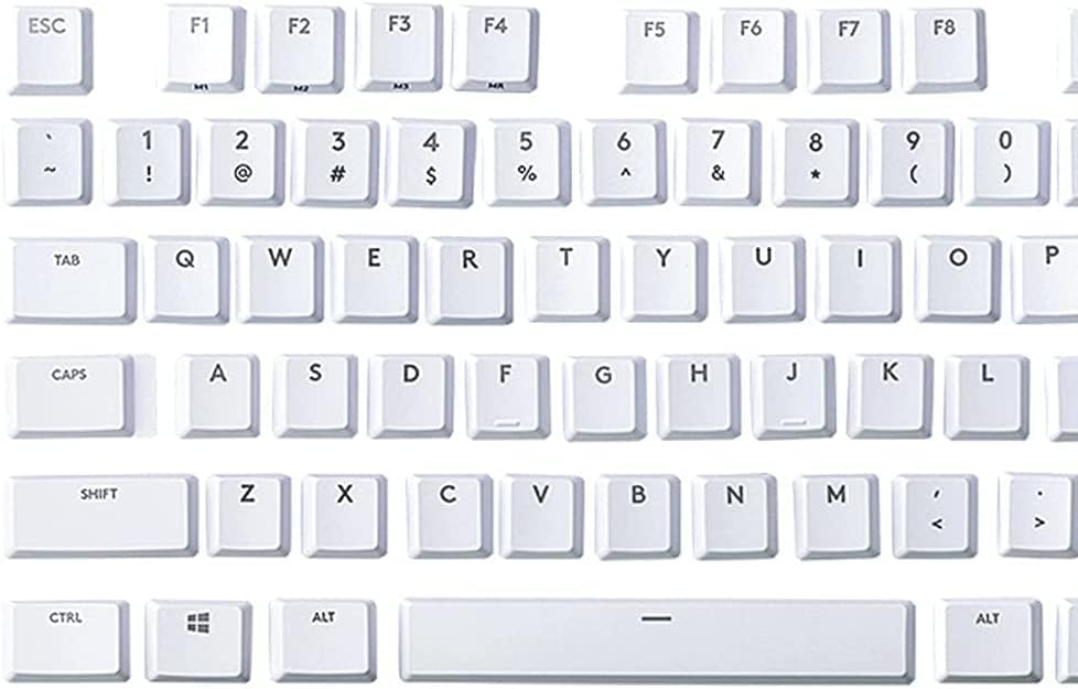 forG915 Пълен набор от 87 клавиатури капачки за подмяна на механичната геймърска клавиатура Logitech G915/G913/G815/G813 TKL RGB (G915 White 87 клавиши)