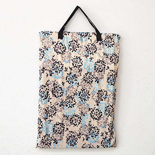 Голяма Подвесная чанта за мокри / сухи Ръкавни Памперси за многократна употреба на Памперси или бельо (Сребриста зеленина)