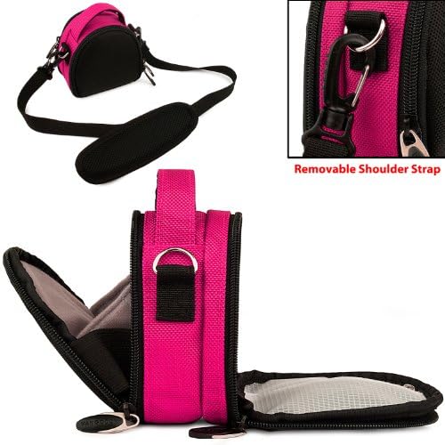 Мини чанта през рамо Vangoddy (Розова) за компактен цифров фотоапарат Fujifilm FinePix AX, F Point и Стреляй