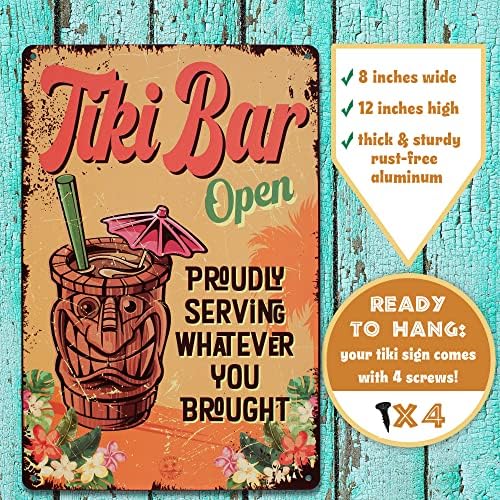 Регистрирай Тики бар за украса на Тики бар на открито, Открит Тики бар 8 x 12, 4 Винта Вкл., Интериор в стил Тики, Украса за