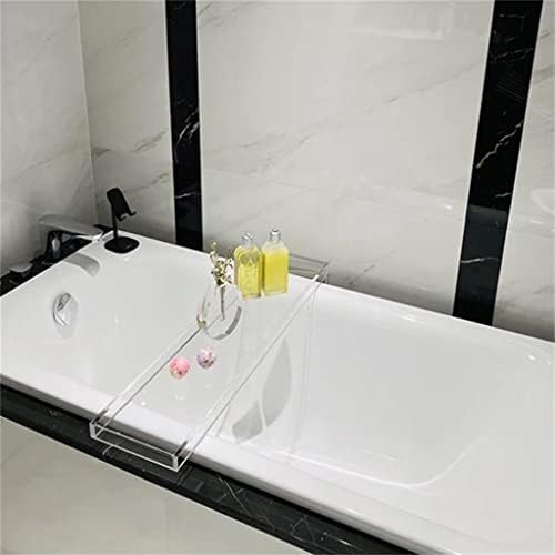 ZSEDP Акрилен Прозрачен Багажник За баня, Преграда за баня, Тава за съхранение на мобилни телефони (Цвят: D, Размер: 82 * 20 * 3 см)