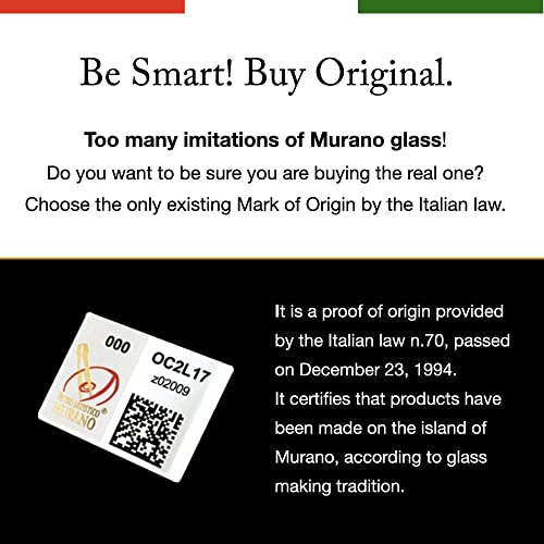 Купа от Муранско стъкло за дома, Истинско Произведение на изкуството от стъкло Произведено в Италия, Централно Украса от стъкло,