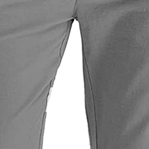 Работни Панталони за мъже, Бизнес Свободни Памучни Универсални Обикновена Дълги Панталони Големи Размери с Еластичен Ластик