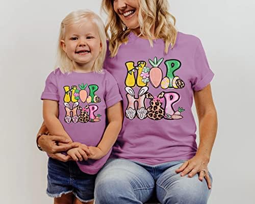 Мама и аз, едни и Същи Тениски, на Великден, Забавен Заек, Риза в стил хип-Хоп, Скъпа Семейна риза с Къси ръкави За Майки и Дъщери