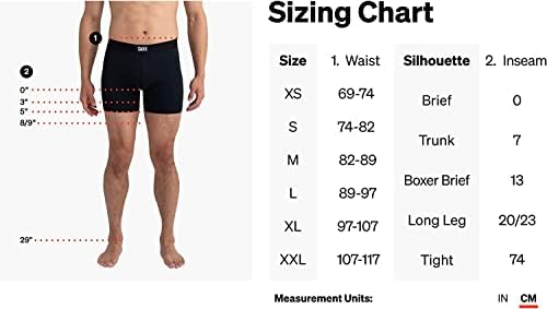 Мъжко бельо SAXX - УЛТРА-Боксови гащи с вградена поддръжка на формата шаровар – Опаковка от 2 броя, SMU