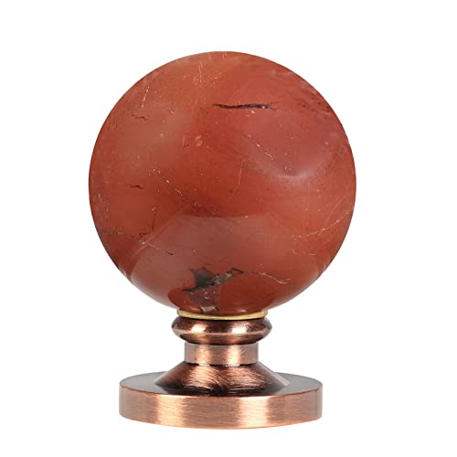 Набор от восъчни Печати Yatming Sphere от Червен Яспис с декорация във формата на Кристали, 1 Каменна Ръкохватка с 4 бр.,