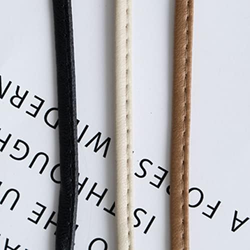 Плетени Кожени Ресни 5 мм от изкуствена кожа, Кабели за Бродерия, 50 m (54 ярд), Въжета за плетене на чанти Направи