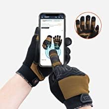 Вго... Предпазни работни ръкавици с общо предназначение, Механични ръкавици, Растягивающиеся, сензорен екран, могат да се перат на машина (Размер L, кафяв, SL7716)