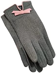 Ръкавици зимни Дамски с Лъкове, обертывающими край, Кадифени ръкавици и с Кадифени ръкавици за есен-зима
