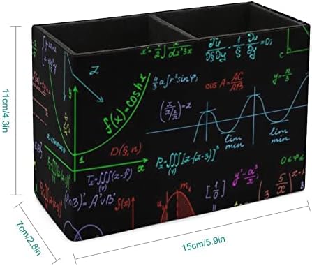 Математически Графики, Формули за Изчисляване на Молив Притежателя Чаша за Писалки Тенис на Офис Организатор Поставка Кутия с Две Отделения Черен