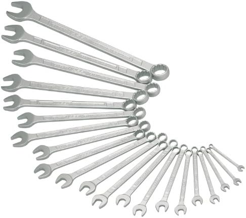 Набор от комбинирани гаечных ключове Hazet 600N/21 с 12 Точки издърпване празно профил с полирана глава - Хром