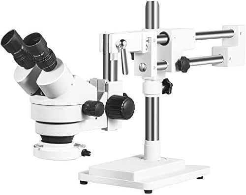 Happybuy Бинокъла на Стереомикроскоп с 7X-45Ч увеличаване, Увеличение на Микроскопа WF10X, Окуляры, Лабораторни Стереомикроскоп, на 0.7 km X 4.5 X оптично Увеличение, Стереофони?
