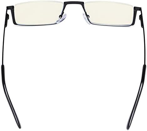 CessBlu Очила със Сини Светофильтром За Мъже И Жени, Очила За четене с компютърни рамки в Полукръгла рамки