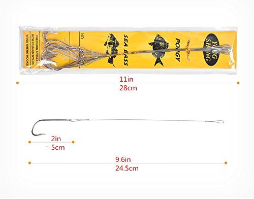 Риболовни принадлежности Toasis от тел Leader от неръждаема стомана С куки Snelled Опаковка от 20 броя
