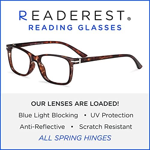Най-разбираем очила за четене, блокер синя светлина (Руж, увеличаване на 1,00) (Праскова) Комплект синьо-екранировка на очила за четене (костенурки цвят Бърбън, увелич?
