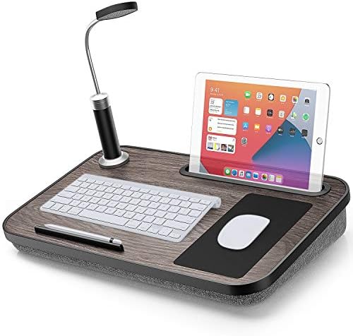 Бюро на колене с лесно Преносимо, работно бюро на колене за лаптоп с възглавница-валяк и подложка за мишка,